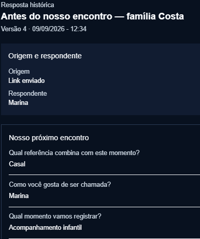 Identificação da resposta de Marina e escolha de acompanhamento infantil no Fotivo Premium.
